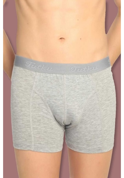 Tutku Erkek Siyah 6'Lı Paket Elastan Streç Boxer 001