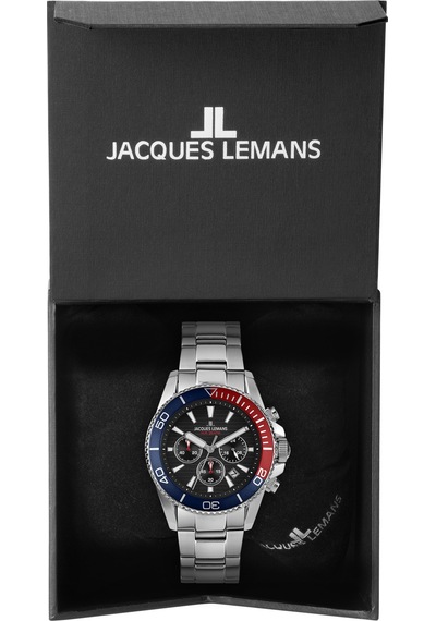 Jacques Lemans 1-2206j Lıverpool Dıver Erkek Kol Saati Gümüş - Mavi