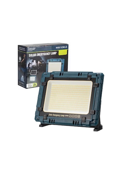 Powermaster W8109-1 Kamp Tipi 200 Watt Ledli Solar Aydınlatma / Acil Durum Lambası