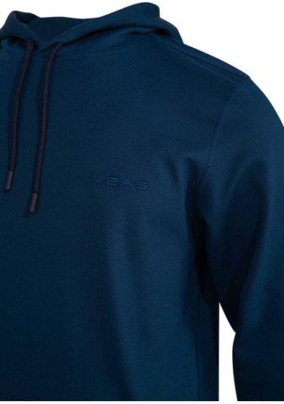 2as Oliver Erkek Kapşonlu Sıfır Yaka Sweatshirt Lacivert 001