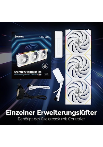 Unı Fan Tl Wıreless 3x120mm Beyaz Kasa Fanı G99.12tl1w3w.00