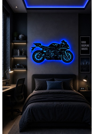 Lucenda Led Işıklı Motor Dekoratif Tablo Modern Spor Motosiklet Duvar Dekoru Gece Lambası Mavi - 874478148 Mavi Lucenda Led Işıklı Motor Dekoratif Tablo Modern Spor Motosiklet Duvar Dekoru Gece Lambası Mavi - 874478148 Mavi