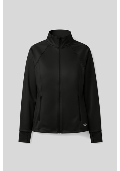 Tommy Life Siyah Fermuarlı Dik Yaka Basic Rahat Form Kadın Koşu Ceketi - 97310 Siyah