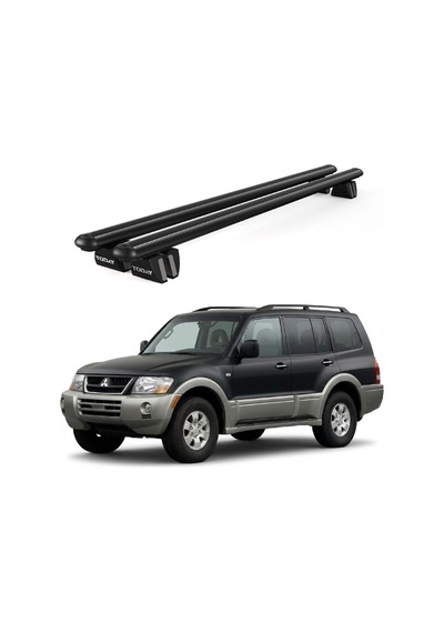 Pençe Mitsubishi Montero 1999-2006 Uyumlu Siyah Ara Atkı 135cm Port Bagaj Tavan Barı