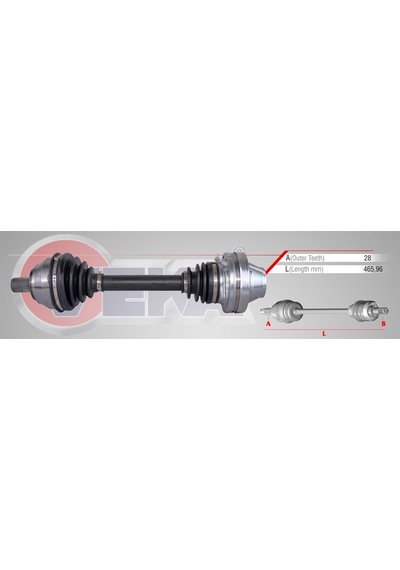 KOMPLE AKS SOL- SAG ÖN VW AMAROK 2.0 TDI M-T UZUNLUK 465,96mm 2010- 2H0407271BX 2H0407271D