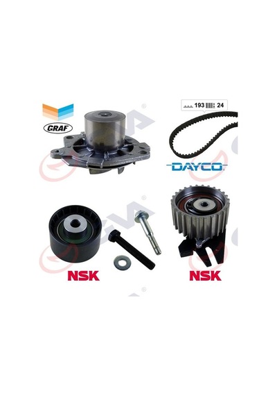 GVA 59WPK2914D DEVİRDAİMLİ EKSANTRİK GERGİ SETİ (193×240) DOBLO (