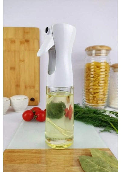 Yemeklik Yağ Spreyi Airfryer Yağdanlık Zeytinyağı Ve Limon Yağı Sprey Şişesi Püskürtmeli Beyaz Diğer