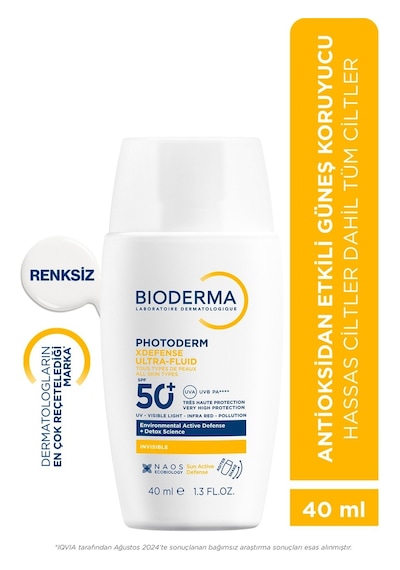 Bioderma Xdefense Spf50+ Tüm Cilt Tipleri Güneş Kremi Renksiz 40 Ml