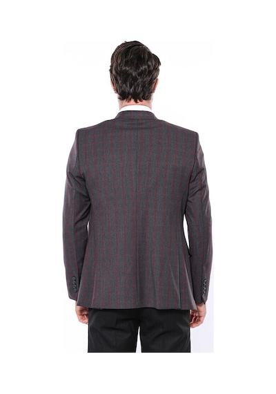 Wessi Ekose Füme Slim Fit Erkek Ceket 001
