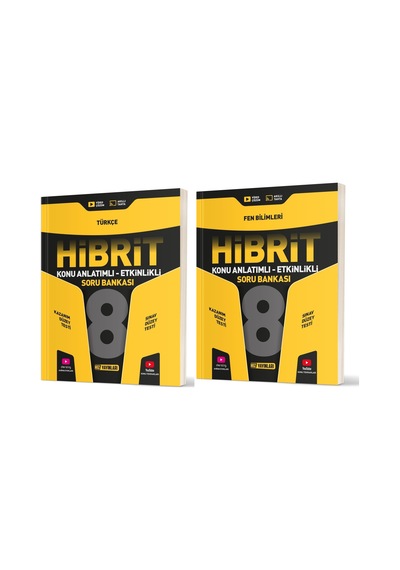Hız Lgs 2025 8. Sınıf Türkçe + Fen Bilimleri Hibrit Etkinlikli Soru Seti 2 Kitap