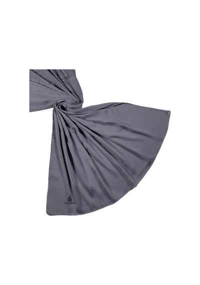 Mim Eşarp Mısırlı Eşarpları Düz Renk Vual Twill Şal Gri
