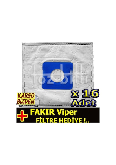Fakır Viper Süpürge Toz Torbası 16 Adet
