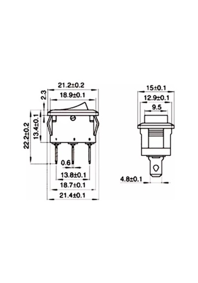 Ic-123A Mini Işıksız Yaylı Anahtar Mom-Off-Mom