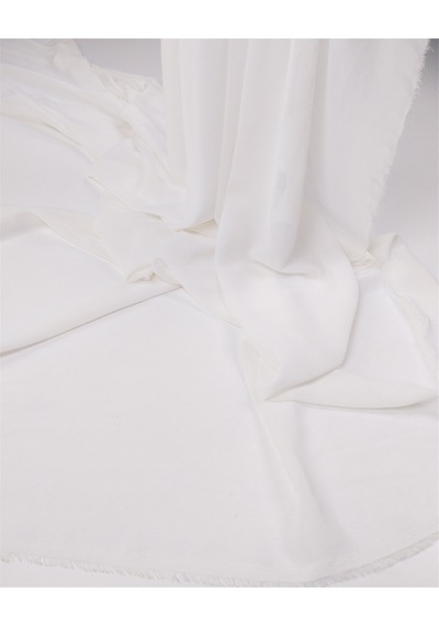 Kırık Beyaz Krep Şifon Kumaş Elbiselik & Bluzluk 140x350cm-12836
