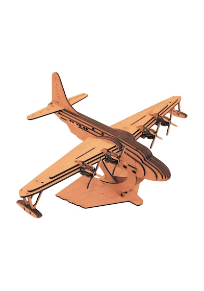Vintage Hidroplan 3d Ahşap Maket 218 Parça Lazer Kesim Mdf Kolay Montaj Koleksiyonluk Uçak Maketi