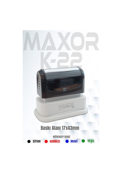Maxor Kaşe K-22 İsim-ünvan Kaşesi 1 Adet