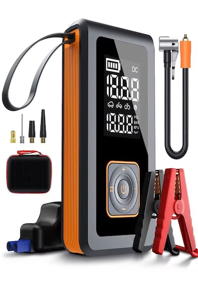 Çantalı 8000mah 150 Psı Akü Takviyeli Oto Bisiklet Motosiklet Hav