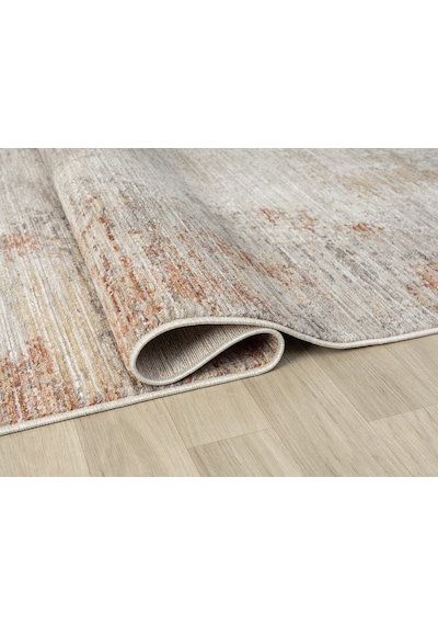 Mariesse Home Vintage Eskitme Desenli Makine Dokuma Salon Oturma Odası Halısı 10206 Terra
