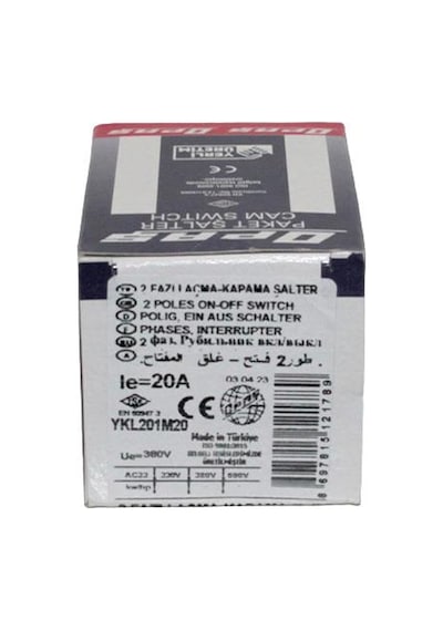 OPAŞ 2X20A 0-1 Mini Tip Kilitli Şalter