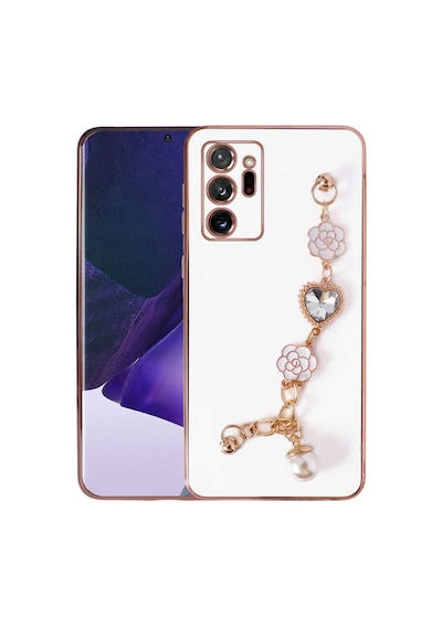 Zore Galaxy Note 20 Ultra Uyumlu El Tutamaçlı Kamera Korumalı Nvth Taka Silikon Kılıf-beyaz
