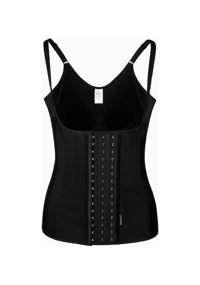 Mistirik Kadın Çelik Balenli Askılı Latex Korse Siyah Renk Siyah