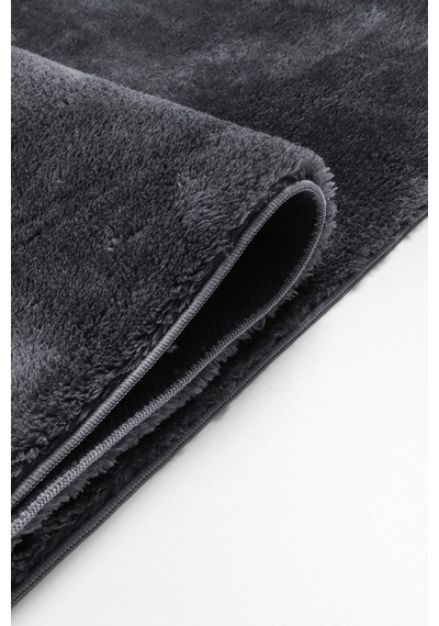 Neva Peluş Halı Kaymaz Tabanlı Makinede Yıkanabilir Ultra Yumuşak Modern Halı Nva01 Antrasit
