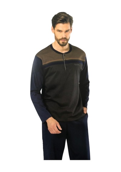 Pierre Cardin 5190 Erkek Jakarlı Pijama Takımı Damatlık Kutulu Bordo