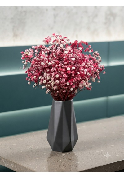 Şoklanmış Kurutulmuş Cipso Çiçeği 1 Demet 50-60gr - 35-45cm Kırmızı
