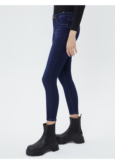 Nıcole Elıza Dark Wash Kadın Kot Pantolon Lf2025602 Lacivert