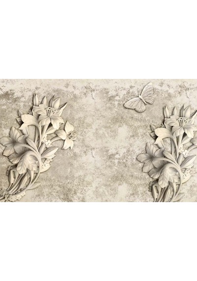 3D Kabartma Çiçekler Duvar Kağıdı (397461868)