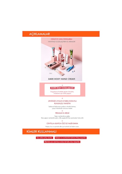 Missha Dare Body Hand Cream Çarpıcı Kokulu Nemlendirme Etkili El Bakım Kremi - Fresh Grapefruit