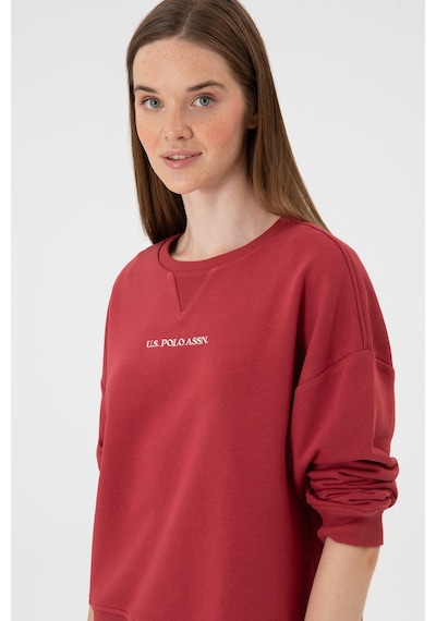 U.S. Polo Assn. Kadın Vişne Bisiklet Yaka Sweathırt 50313562-VR223