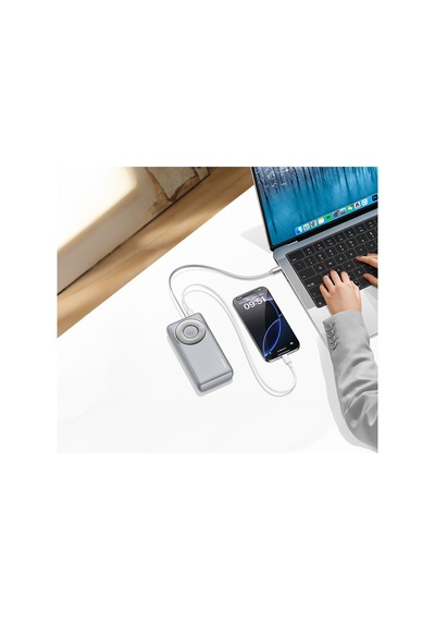 Recci Rpb-p72 Hızlı Şarj Özellikli Type-c Kablolu Powerbank 65w 20.000mah Gri