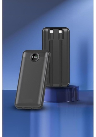 Tr Trm-1015 10000 Mah 2 Çıkışlı 22.5w Hızlı Şarj Dijital Göstergeli Powerbank Siyah