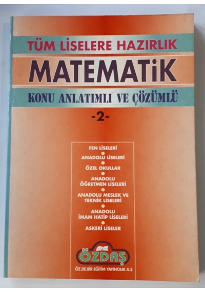 Liseler Için Matematik 2 Konu Soru 1998 Yılı Basım