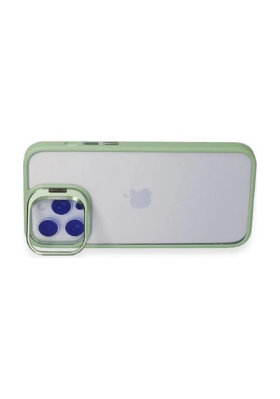 Jenerik Joko Apple iPhone Uyumlu  Uyumlu 14 Pro Max Kılıf Roblox Lens Standlı Kapak - Yeşil