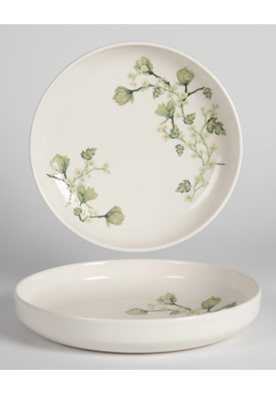 6 Kişilik Nodric Kenar Toledo Yemek Tabağı 18,5cm Freesia Desen Krem