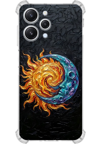 Redmi 12 İle Uyumlu Köşe Korumalı Kılıf Metamorfoz Kozmik Dans Tasarımlı Uv Baskılı Şeffaf