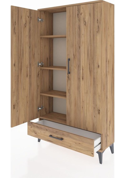 Arges Dolap 4 Raflı Tek Çekmeceli 2 Kapaklı 88x30x163 Çam-çam Çam Arges Dolap 4 Raflı Tek Çekmeceli 2 Kapaklı 88x30x163 Çam-çam Çam