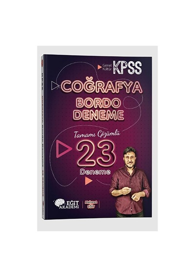KPSS Coğrafya Tamamı Çözümlü 23 Bordo Deneme Sınavı Mehmet Eğit