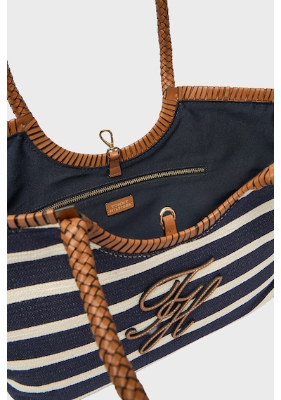 Tommy Hilfiger Bayan Çanta Aw0aw18400 0gy Lacivert-beyaz