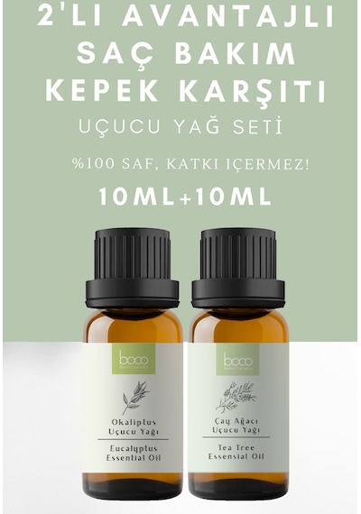Boco Born In Cosmetics Çay Ağacı Yağı + Okaliptus Uçucu Yağı 2 x 10 ML