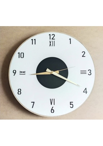 40 Cm Mdf Duvar Saati, Dekoratif Tasarım, Sessiz Mekanizma, Şık Ev Ve Ofis Değer Katar No: Mrc04 Beyaz