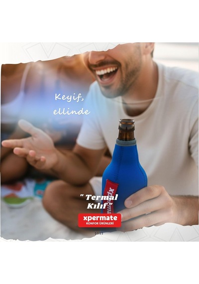 Xpermate Termal İçecek Kılıfı Sıcak & Soğuk Tutan Şişe Bira Termal Kılıf Mavi, 0,5 L Diğer