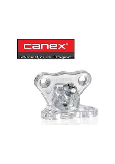 Canex 15-001-001 Açılı Şeffaf Bağlantı Çektirme Aparatı- 100'li Paket