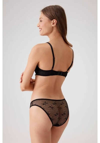 Pierre Cardin Kadın Balenli Destekli Push Up Sütyen Takımı Siyah