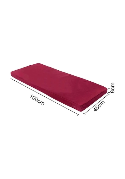 Iç Ve Dış Mekan Bank Minderi Güneş Dayanımlı Uzun Koltuk Minderi 100 X 45 X 8 Cm Bordo