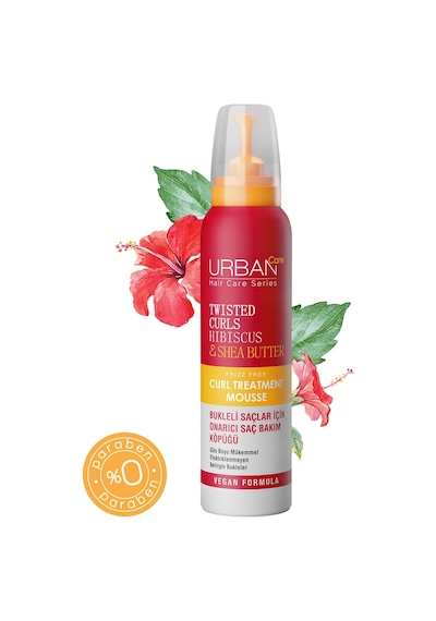 Urban Care Hibiscus & Shea Butter Bukleli Saçlar İçin Onarıcı Saç Bakım Köpüğü 150 ML