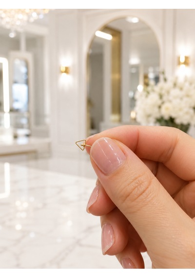 14 Ayar Altın Cilalı 5 Mm Top Küpe Minimal Şık Tasarım 0,55 Gr