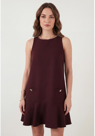 Lela Bayan Elbise 6525734 Bordo